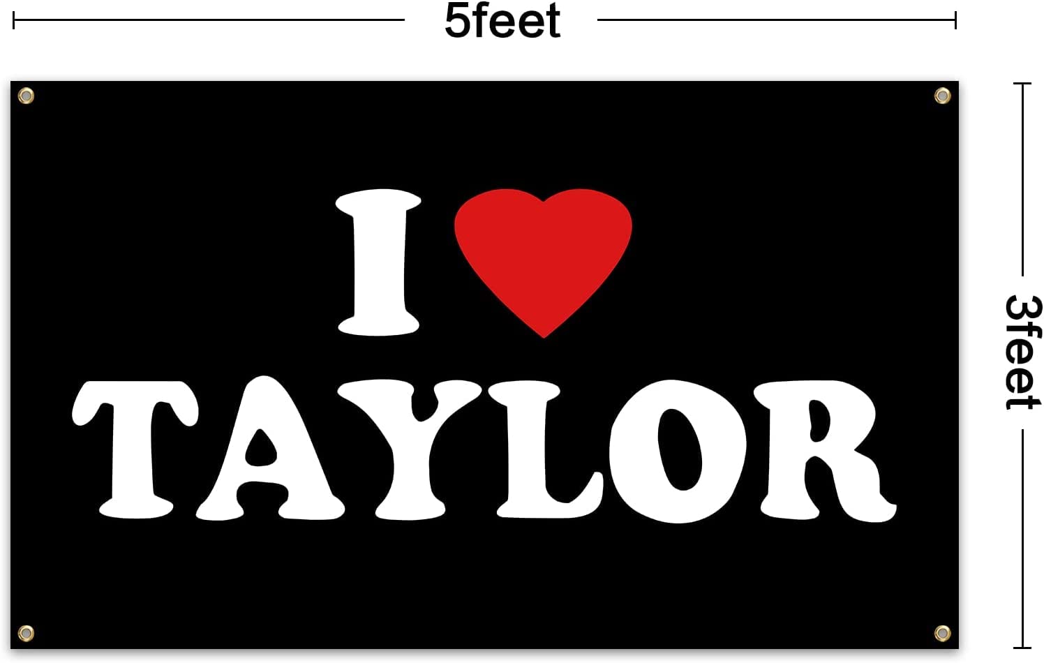 テイラー・スイフト タペストリー2.2x3.8フィート バナー Amazon.com: I love Taylor flag 3x5 ft Taylor Flags for Room